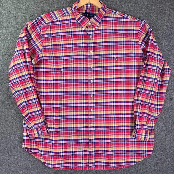 Ralph Lauren Other - Ralph Lauren Oxford Shirt Men 3XLT Plaid Button Down Long Sleeve Classic Fit